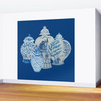 4 Four 4 Blue and White Ginger Jars  Wall Mural Gallery Image 2