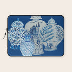 4 Four 4 Blue and White Ginger Jars  Laptop Sleeve Gallery Image 1