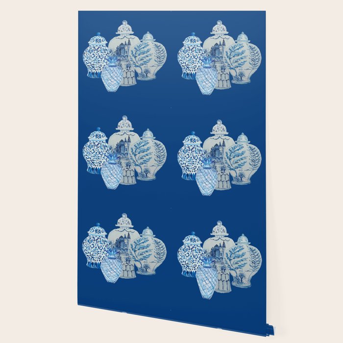 4 Four 4 Blue and White Ginger Jars  Wallpaper Gallery Image 2