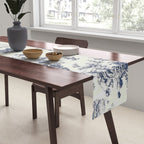 Blue Toile de Jouy Table Runner Gallery Image 2