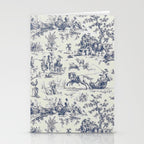 Blue Toile de Jouy Stationery Card Gallery Image 2