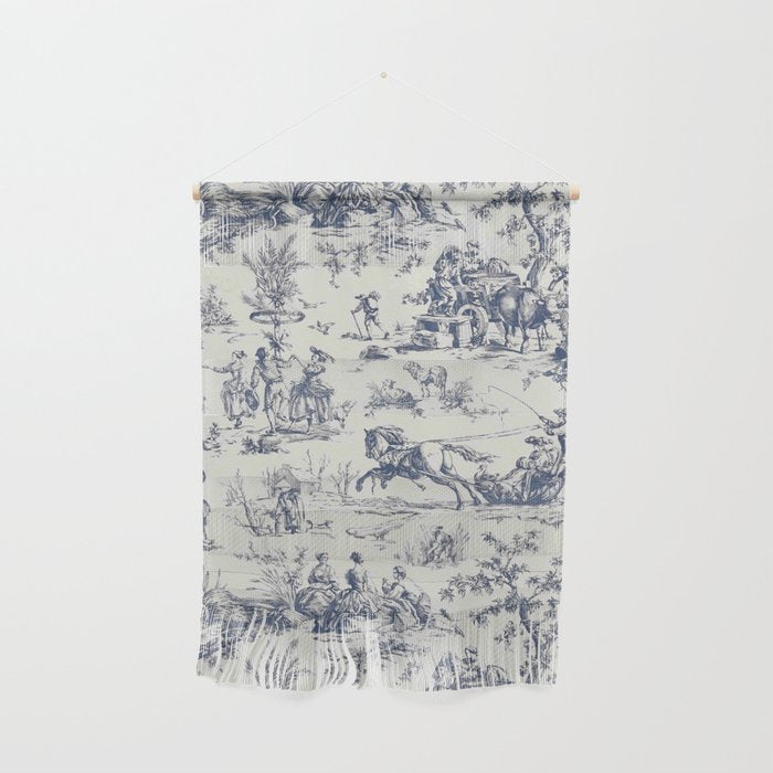 Blue Toile de Jouy Wall Hanging Gallery Image 1