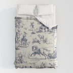 Blue Toile de Jouy Duvet Cover Gallery Image 6