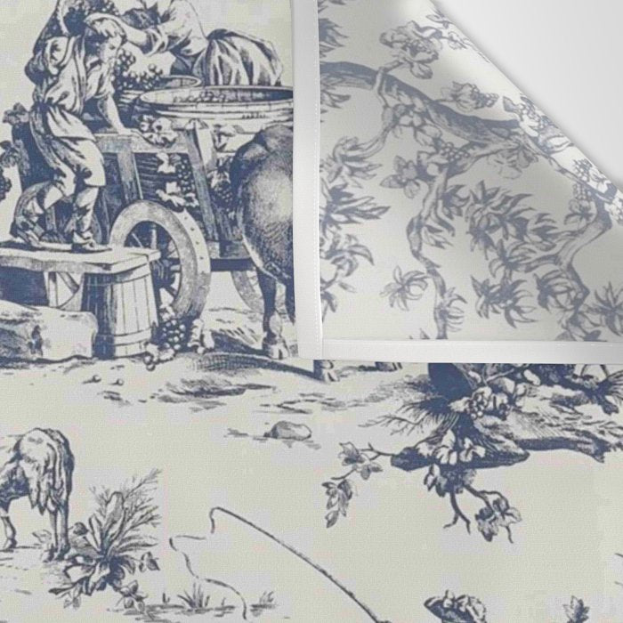 Blue Toile de Jouy Wall Tapestry Gallery Image 3
