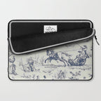 Blue Toile de Jouy Laptop Sleeve Gallery Image 2