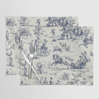 Blue Toile de Jouy Placemat Gallery Image 1