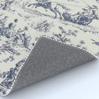 Blue Toile de Jouy Rug Gallery Image 4