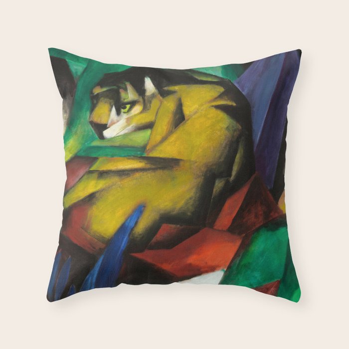 "The Tiger" by Franz Marc, 1912 Throw Pillow Gallery Image 6