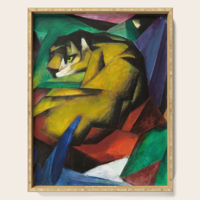 "The Tiger" by Franz Marc, 1912 Serving Tray Gallery Image 1