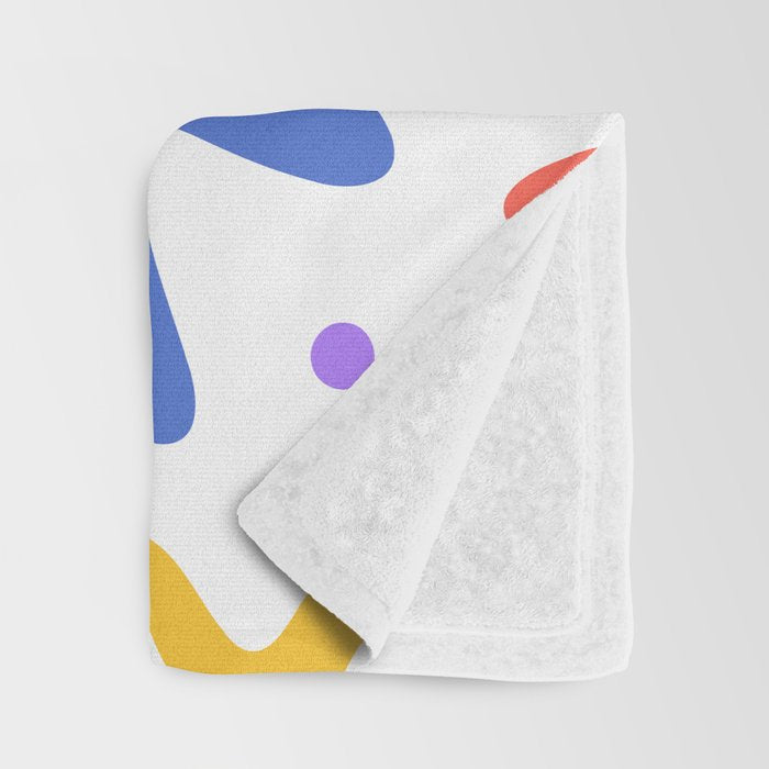 Colorful fun doodle symbol art pattern Throw Blanket Gallery Image 3