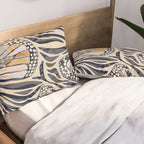 Abstract Retro Boho Butterfly Zebra Pattern â¢ Earthy Nature Pillow Sham Gallery Image 2