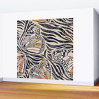 Abstract Retro Boho Butterfly Zebra Pattern â¢ Earthy Nature Wall Mural Gallery Image 2