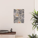 Abstract Retro Boho Butterfly Zebra Pattern â¢ Earthy Nature Poster Gallery Image 2