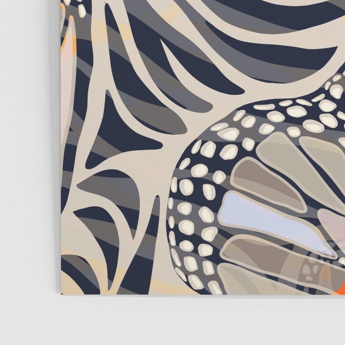 Abstract Retro Boho Butterfly Zebra Pattern â¢ Earthy Nature Poster Gallery Image 3