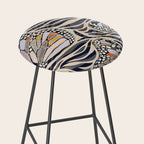 Abstract Retro Boho Butterfly Zebra Pattern â¢ Earthy Nature Stool Gallery Image 2