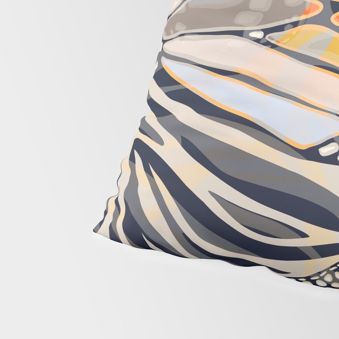 Abstract Retro Boho Butterfly Zebra Pattern â¢ Earthy Nature Pillow Sham Gallery Image 4