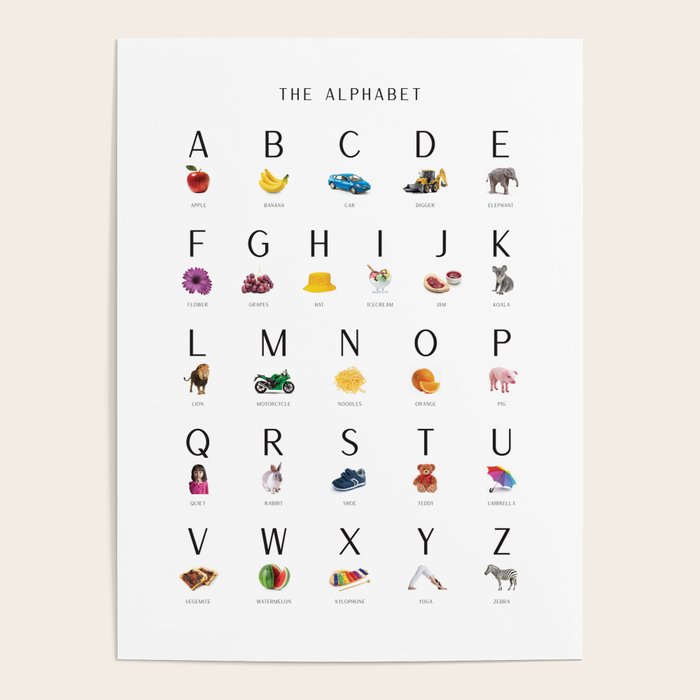 Children's Alphabet Print â Minimal Poster