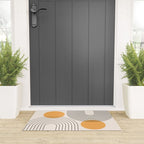 Mid Century Modern Geometric 70 (Rainbow and Sun Abstraction) Welcome Mat Gallery Image 3