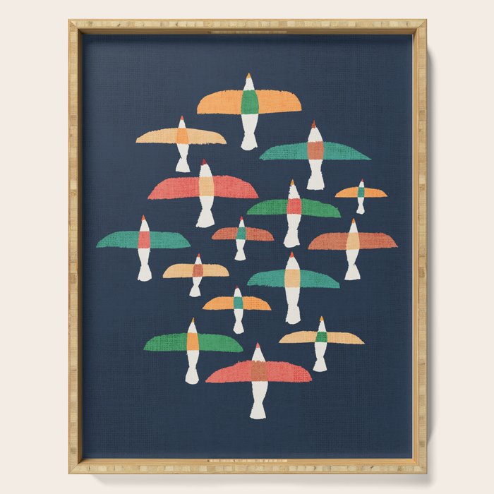 Vintage seagull Serving Tray Gallery Image 1