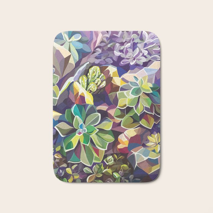 SUCCULENTS Bath Mat Gallery Image 1