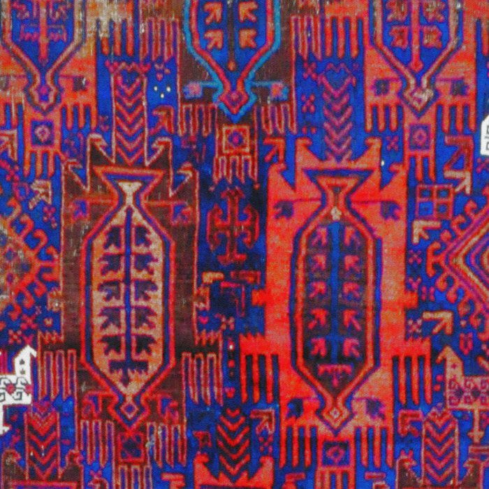 Antique Timuri Bird Baluch Main Carpet Print Coffee Mug Gallery Image 2