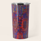 Antique Timuri Bird Baluch Main Carpet Print Travel Mug Gallery Image 1