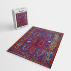 Antique Timuri Bird Baluch Main Carpet Print Jigsaw Puzzle Gallery Image 2