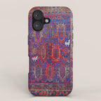 Antique Timuri Bird Baluch Main Carpet Print iPhone Case Gallery Image 1