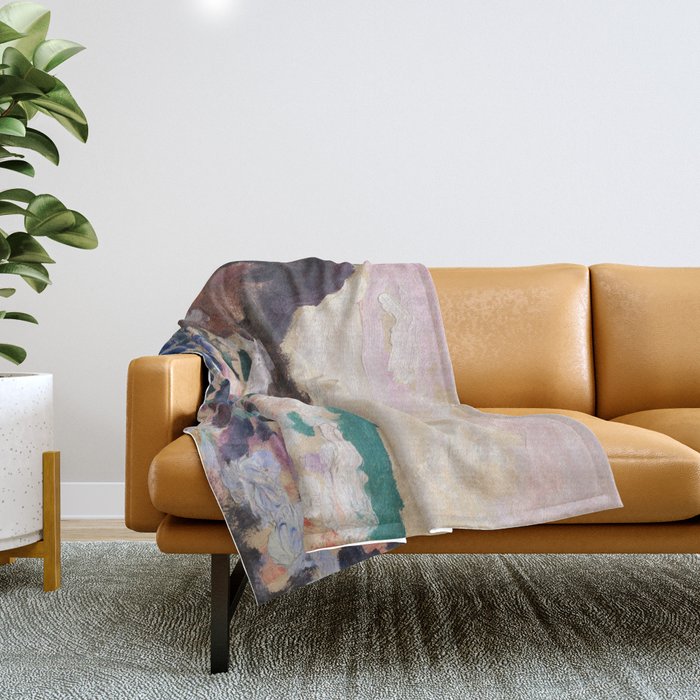 Henri Matisse - Seascape (Beside the Sea) Throw Blanket Gallery Image 1