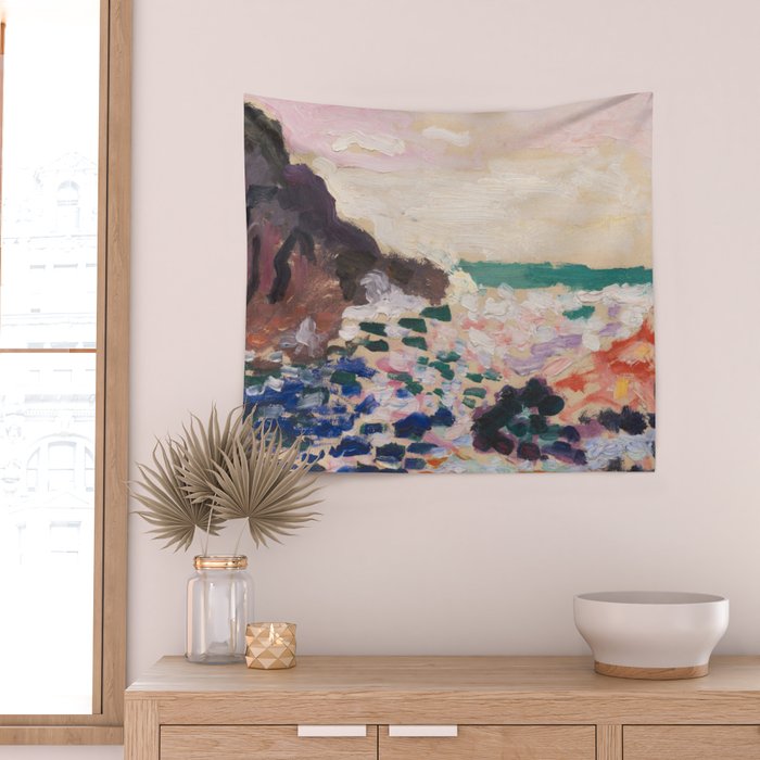Henri Matisse - Seascape (Beside the Sea) Wall Tapestry Gallery Image 2