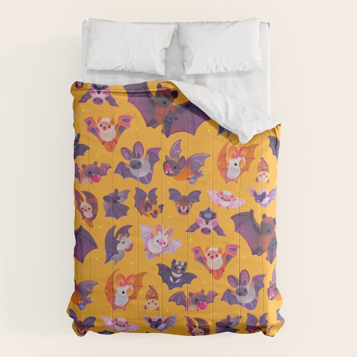 Bat - yellow Comforter Gallery Image 6