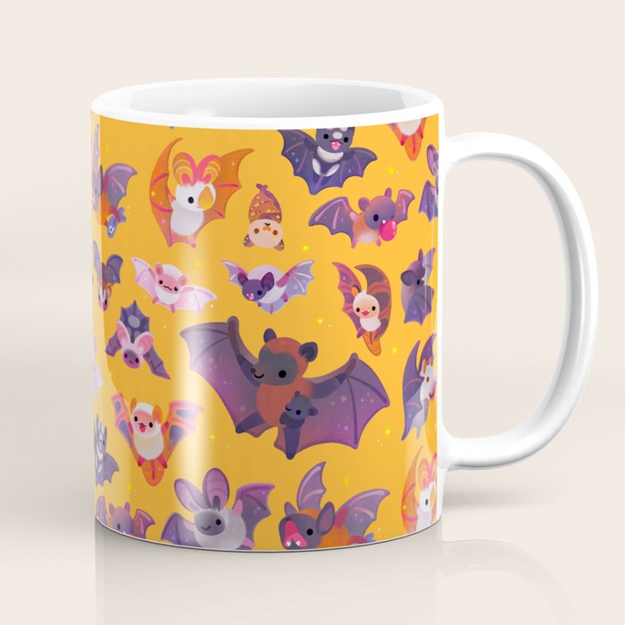 Bat - yellow Coffee Mug Gallery Image 1