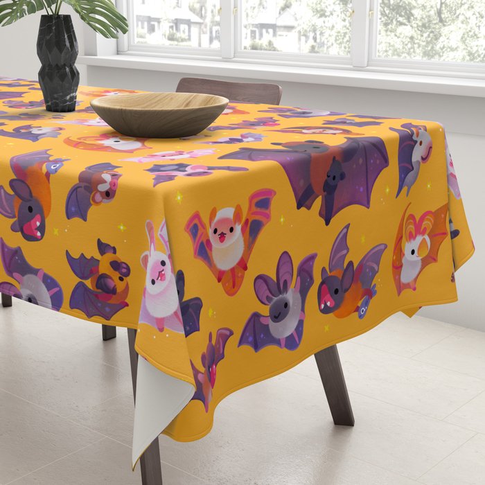Bat - yellow Tablecloth Gallery Image 3