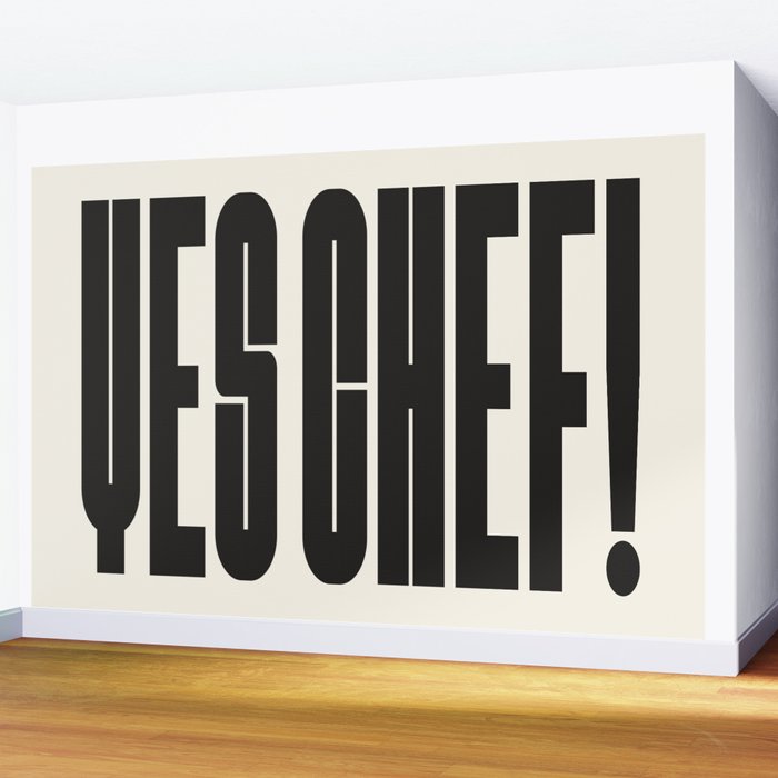 Yes Chef Wall Mural Gallery Image 2