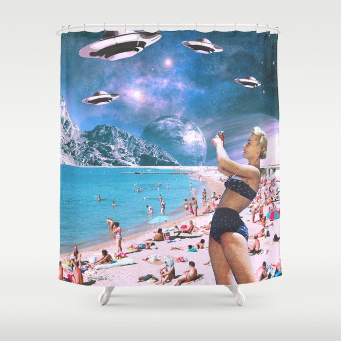 Vacation Invasion Shower Curtain Gallery Image 1