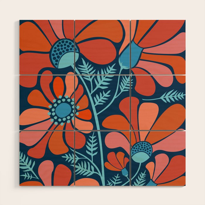 Flower Power IV Wood Wall Art Gallery Image 1