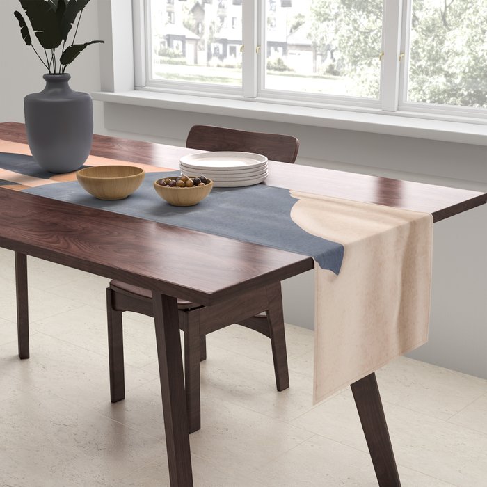 There is a house built out of stone Table Runner Gallery Image 2