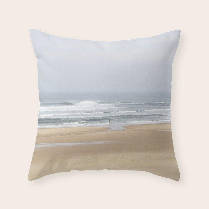 Day on the Ocean Beach 3 Throw Pillow Gallery Image 6