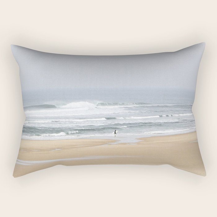 Day on the Ocean Beach 3 Rectangular Pillow Gallery Image 2