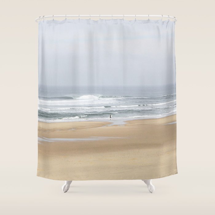 Day on the Ocean Beach 3 Shower Curtain Gallery Image 1