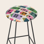 Happy Houses - Multi-colored Stool Gallery Image 2