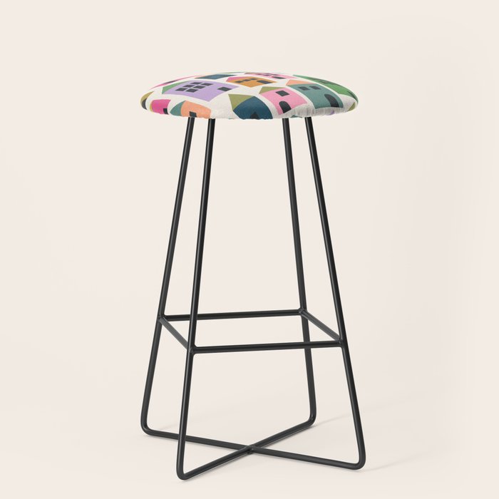 Happy Houses - Multi-colored Stool Gallery Image 1