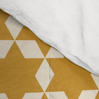 Star Tiles Pattern in Dark Mustard and Cream Comforter Gallery Image 4