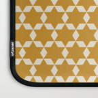 Star Tiles Pattern in Dark Mustard and Cream Laptop Sleeve Gallery Image 3