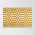 Star Tiles Pattern in Dark Mustard and Cream Rug Gallery Image 2