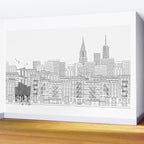 New York Hand Drawn Illustration Wall Mural Gallery Image 2