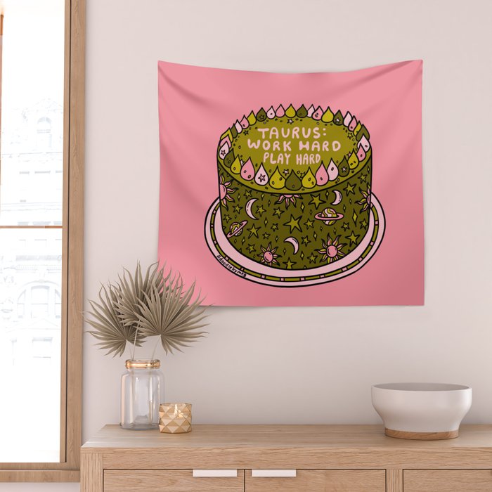 Taurus Cake Wall Tapestry Gallery Image 2