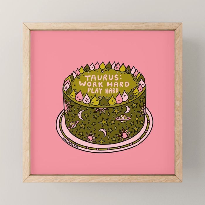 Taurus Cake Mini Art Print Gallery Image 1
