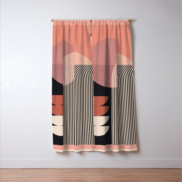 Abstract Geometric Shapes 210 Window Curtain Gallery Image 3