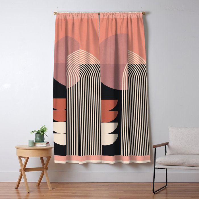 Abstract Geometric Shapes 210 Window Curtain Gallery Image 1
